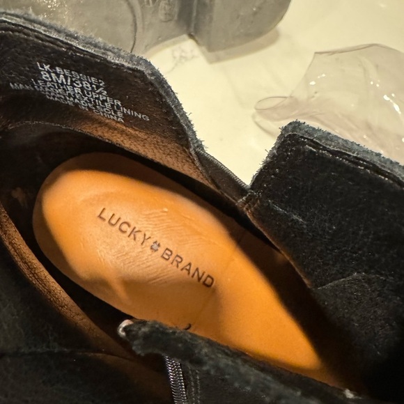 Lucky Brand Black Suede Bessie Ankle Booties - Picture 11 of 11